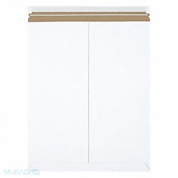 STAYFLATS Mailer Envelopes Chipboard White PK100, 56JJ72