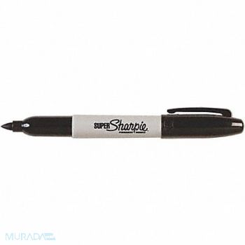 SHARPIE Single Tip Permanent Marker Black PK12, 56JK52
