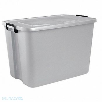 STERILITE Storage Tote Dove Gray Polypropylene, 56JU33