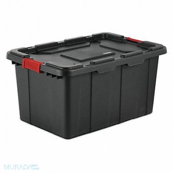 STERILITE Storage Tote Black Polypropylene, 56JU35