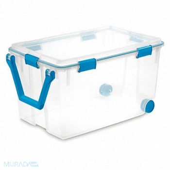 STERILITE Storage Tote Clear Polypropylene, 56JU39