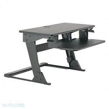 ABILITY ONE Stand-Up Desk Converter Wood/Steel Black, 56LF49