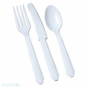 ABILITY ONE Disp Cutlery Set WH Heavy Weight PK400, 56LF50