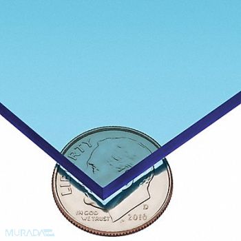 GRAINGER APPROVED PlstcSht CastAcry 12 x24 0.25 T Blu Clr, 56LH74