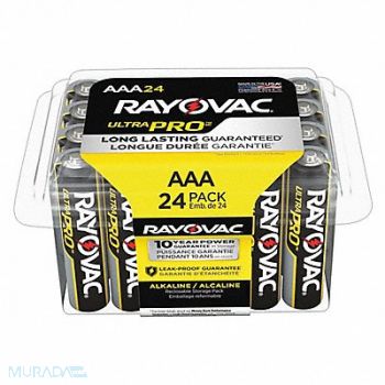 RAYOVAC Battery Alkaline AAA Everyday PK24, 56LL51