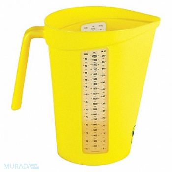 VIKAN Measuring Cup 2 qt. Polypropylene Yellow, 56LR20