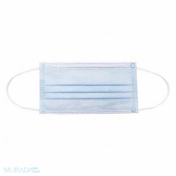 GRAINGER APPROVED Procedural Mask Universal Flat-Fold PK50, 56LV99