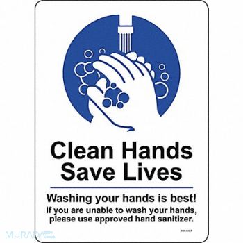 STRANCO INC Hygiene Sign 14 H 10 W Rectangle, 56ME33