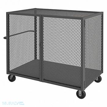 DURHAM MFG Cage Truck Gray w/ Pad Lockable Doors, 56MX25