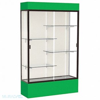 WADDELL DISPLAY Floor Display Case Green 80 H 48 L, 56TW37
