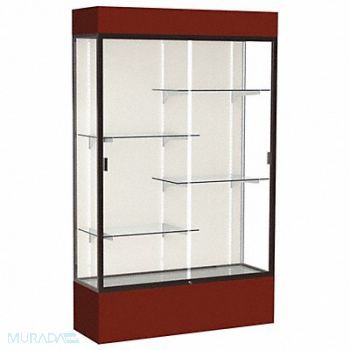 WADDELL DISPLAY Floor Display Case Maroon 80 H 48 L, 56TW46
