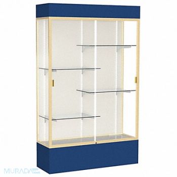 WADDELL DISPLAY Floor Display Case Navy Blue 80 H 48 L, 56TW56