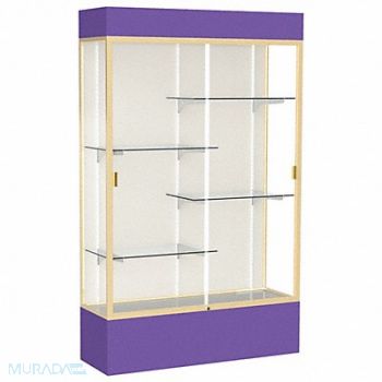 WADDELL DISPLAY Floor Display Case Purple 80 H 48 L, 56TW74