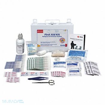 FIRST AID ONLY First Aid Kit 25 People Metal Case, 56XE57