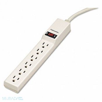 FELLOWES Six-Outlet Power Strip 120v 4ft Cord, 56XH64