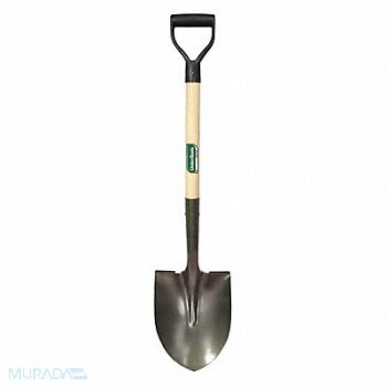 UNION TOOLS Round Point Shovel D-Grip Handle, 56YL07