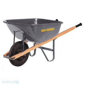 TRUE TEMPER Steel Wheelbarrow 6cu. ft., 56YL12