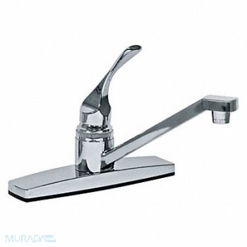 AQUA PLUMB Kitchen Faucet 1 Handle Chrome Plated, 56YN13