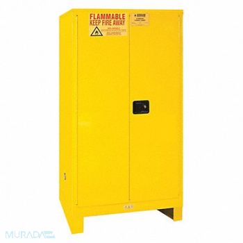 DURHAM MFG Safety Cabinet Manual Close 60 gal Legs, 56YW60
