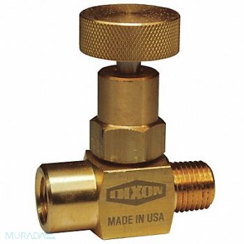 DIXON VALVE COUPLING Mini Needle Valve Male to Female BR 1/4, 58CU44
