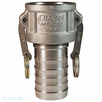 DIXON VALVE COUPLING Cam/Groove Coupler Hose Shank 1-1/2 SS, 58DF97