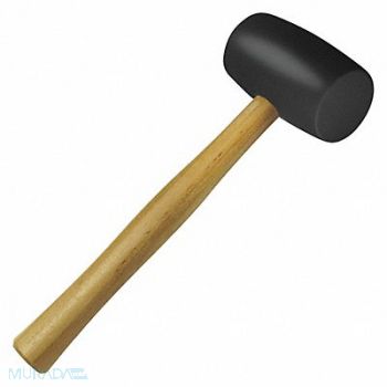 KRAFT TOOL Black Rubber Mallet 28 Oz, 58FC48