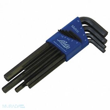 LISLE Metric Long Arm Hex Key Set 1.5-10mm 9Pc, 58JD17