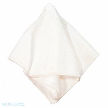 MICROFIBER TECHNOLOGIES Microfiber Cloth Gen Purpose 16x16 Wht, 58LC02