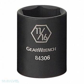 GEARWRENCH Impact Socket 3/8 Drive 6pt. 11/16, 58LC95