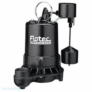 FLOTEC Sump Pump Cast Iron Vert. Switch 3/4HP, 58MW88
