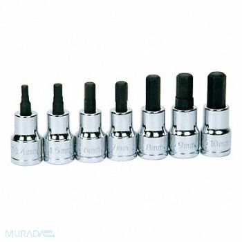 WILLIAMS Socket Set 3/8 D 7 pcs., 58UD90