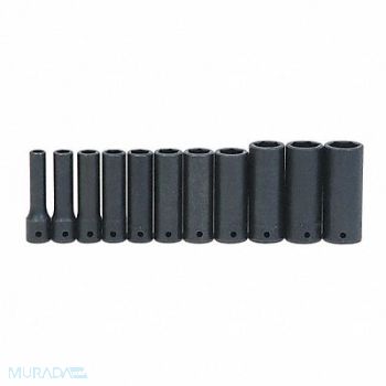 WILLIAMS Deep Impact Socket Set 1/2 D 6Pt 11pcs., 58UF16