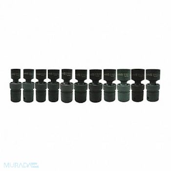 WILLIAMS Univ Impact Socket Set 1/2 D 6Pt 11pcs., 58UH09