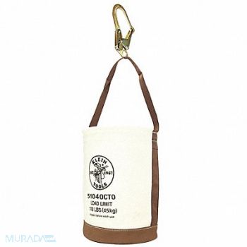 KLEIN TOOLS Leather Bottom Bucket with Connections, 58UR98