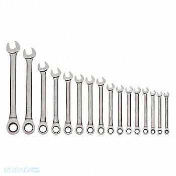 WILLIAMS Combo Ratchet Wrench Set 1/4-1-1/4 16pc, 58XD04