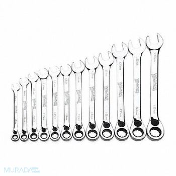 WILLIAMS Ratchet Combo Wrench Set 12 pcs. Metric, 58XK52