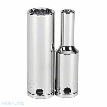 WILLIAMS Deep Socket 12 pt. 1/2 3/8 Dr., 58XT89