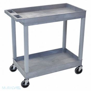 LUXOR High Capacity (2)Tub Shelves Cart, 58ZX57