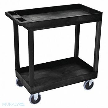 LUXOR High Capacity (2)Tub Shelves Cart, 58ZX58