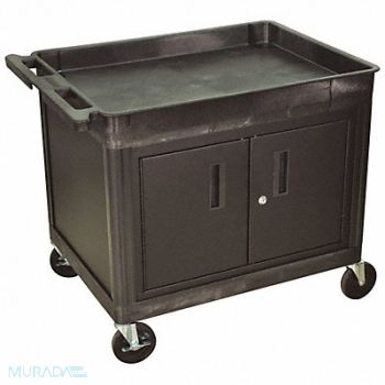 LUXOR Tub Top Shelf Utility Cart with Cabinet, 58ZZ55