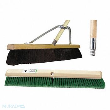 TOUGH GUY Push Broom 60 in Handle L 24 in Face, 59JM40