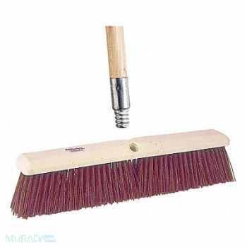 TOUGH GUY Push Broom 60 in Handle L 18 in Face, 59JM43