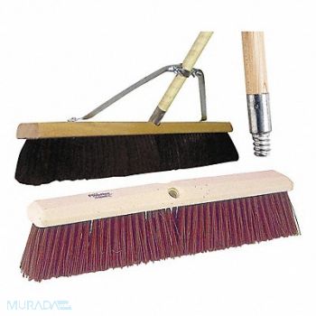 TOUGH GUY Push Broom 60 in Handle L 18 in Face, 59JM45