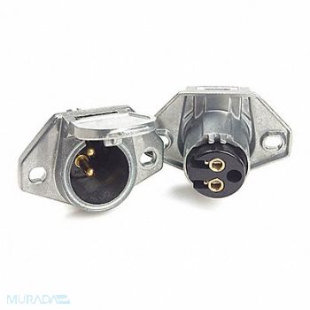 GROTE Trailer Socket 2 Pole Vertical Pin, 59JZ96