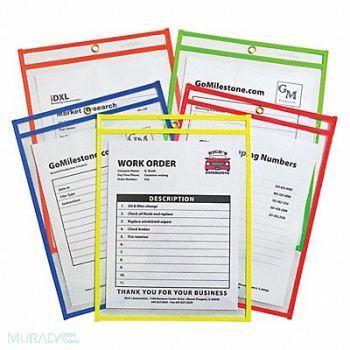 C-LINE PRODUCTS Shop Ticket Holder Neon Color 9x12 PK25, 59PC80