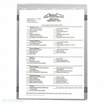 C-LINE PRODUCTS Shop Ticket Holder Magnetic 8.5x11 PK15, 59PE59