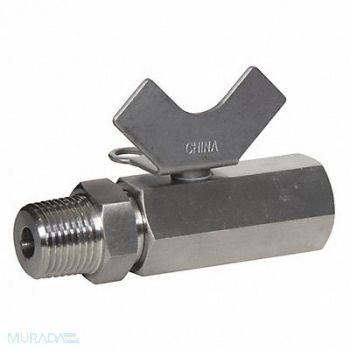 GRAINGER APPROVED Ball Valve 1/2 FNPT x MNPT SS, 1PZB8