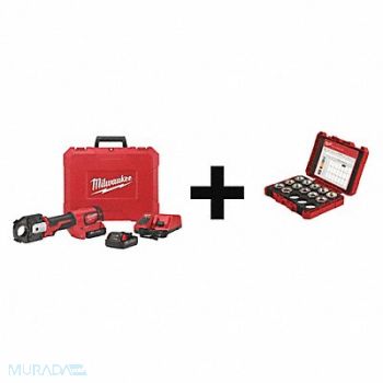 MILWAUKEE Battery Operated Crimping Tool Kit 18.0V, 59VY95