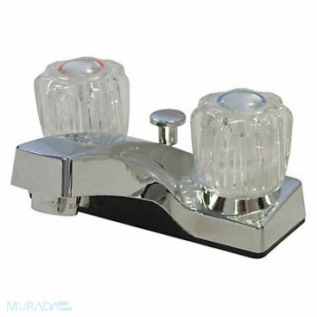 B K Faucet Non-Met 2 Acrylic Handle w/Pop Up, 59ZC10