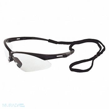 ERB SAFETY Safety Glasses Black Frame Clr Anti-Fog, 59ZG29